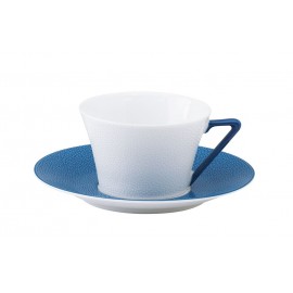 [16cl] Tasse thé et sa soucoupe - Seychelles bleu